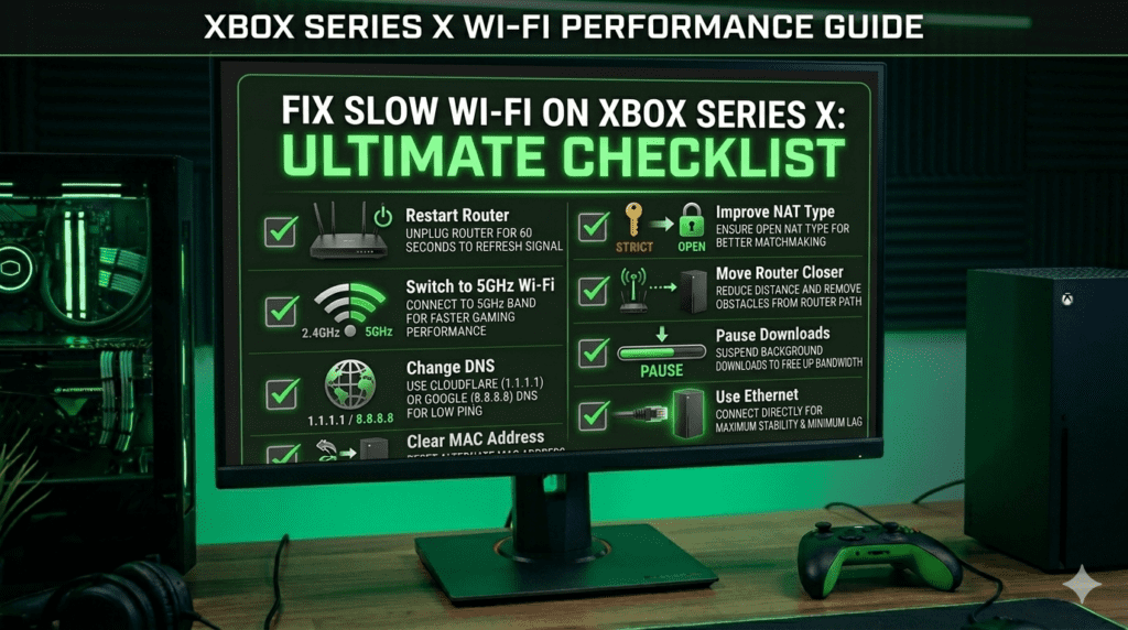 how to fix slow wifi on xbox series x