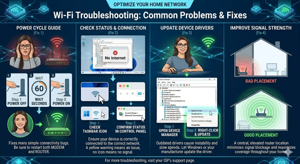 Struggling with internet problems? Learn how to fix wifi using simple troubleshooting steps.