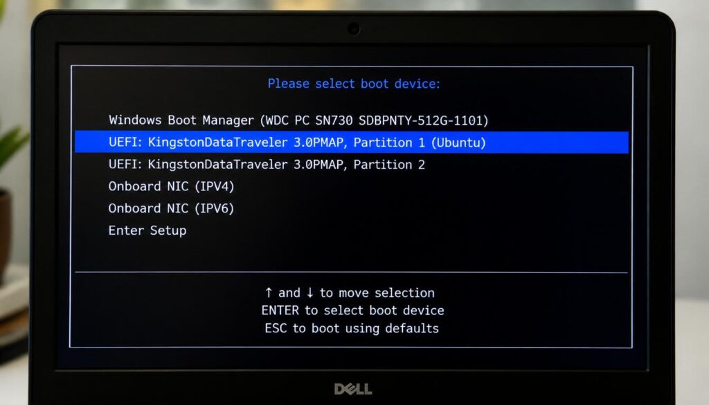 Boot Ubuntu USB drive on Windows 11 PC
