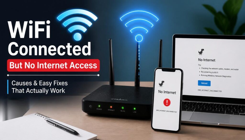 WiFi connected but no internet access