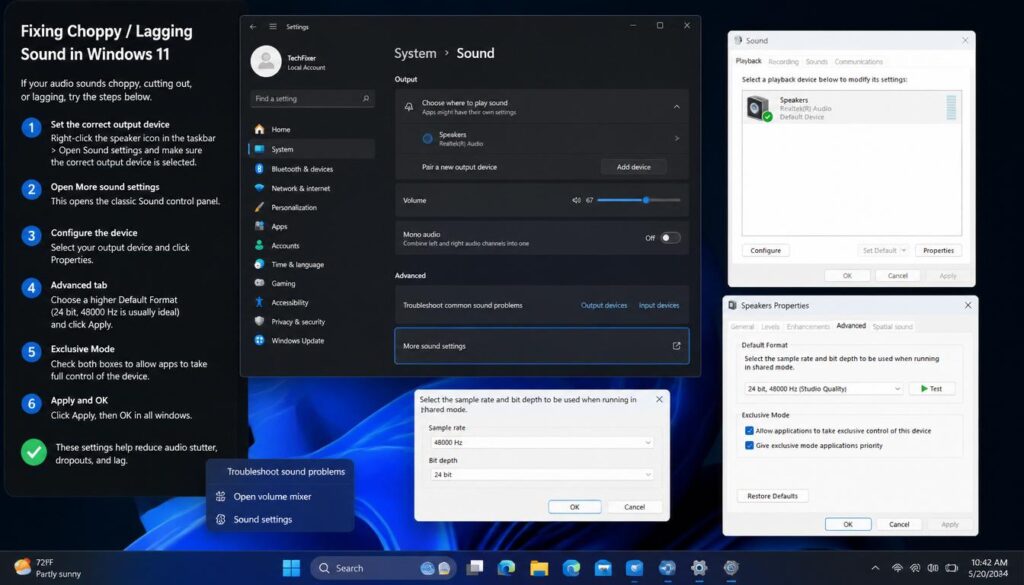 How to fix audio stuttering in Windows 11