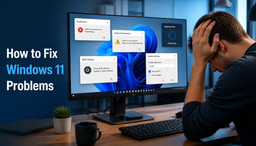 How to fix Windows 11 problems including lag audio and BIOS issues