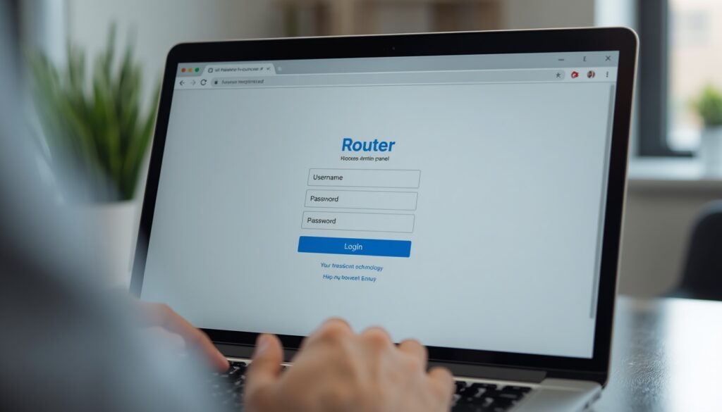Router login page for changing WiFi settings