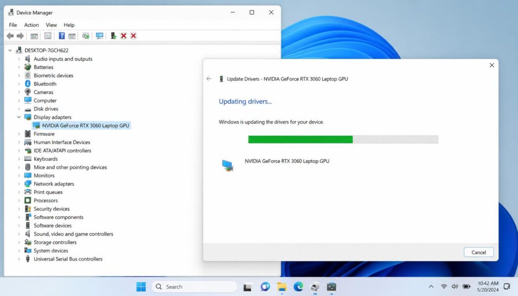 Update drivers to fix Windows 11 lag