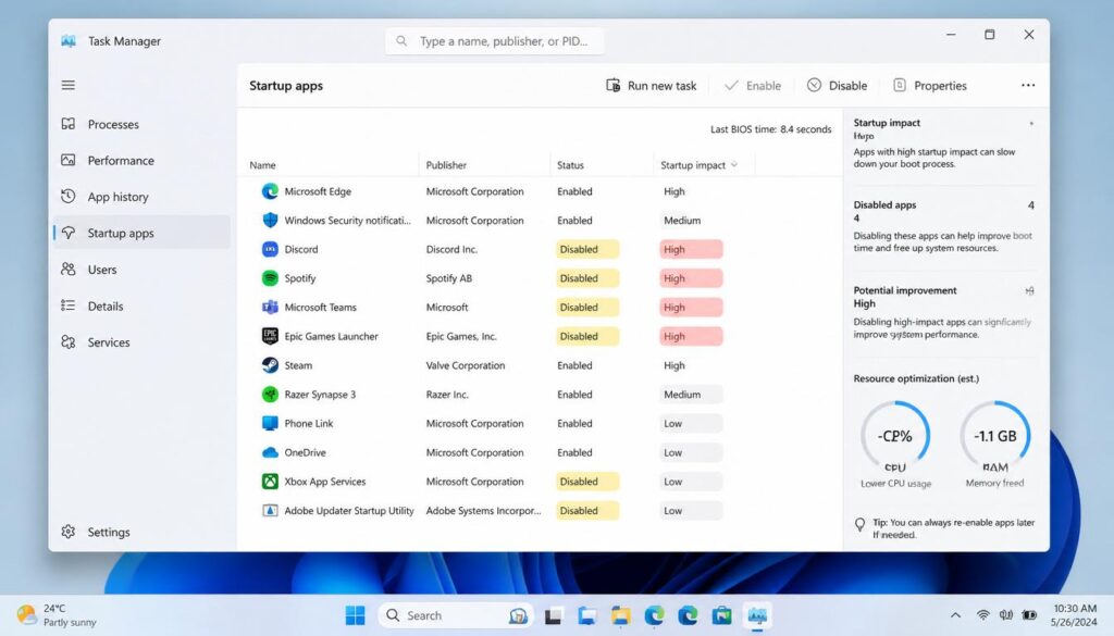 How to stop programs running in the background using Task Manager