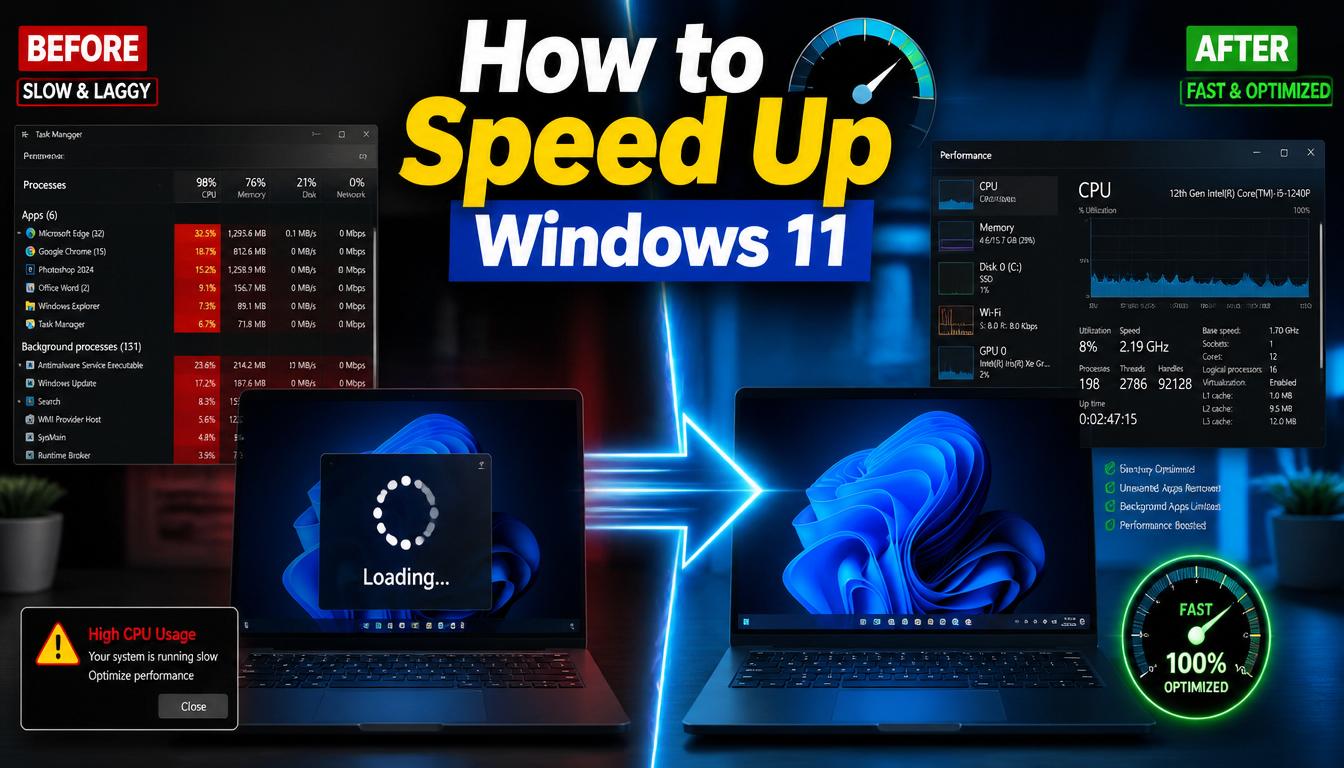 How to speed up Windows 11 laptop and improve slow PC performance