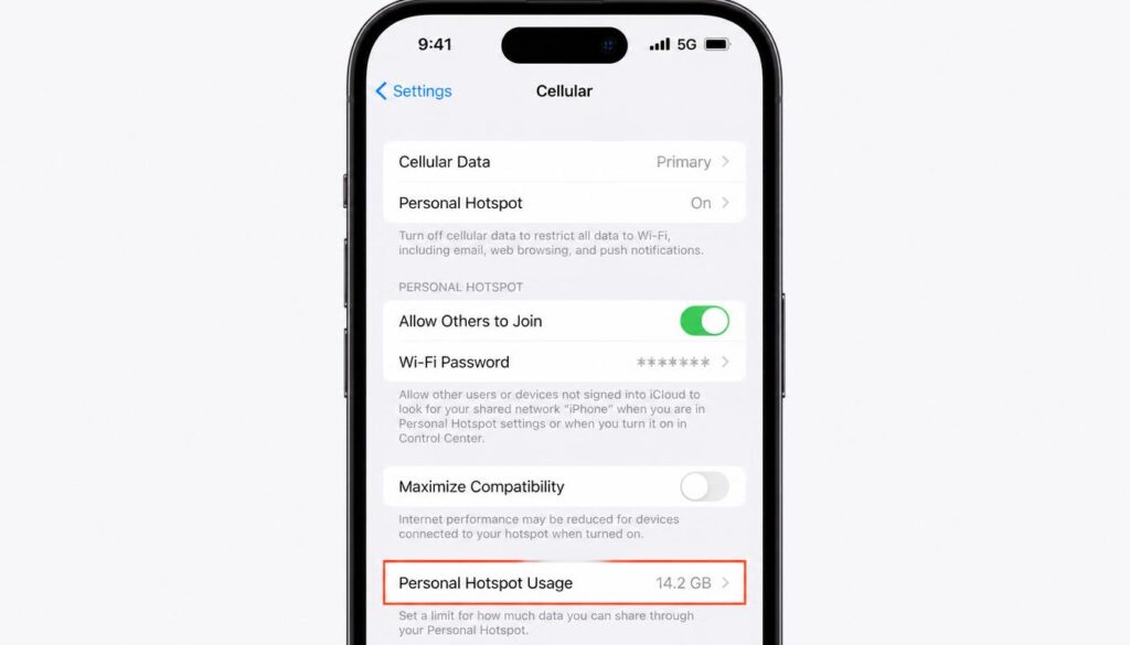 Viewing personal hotspot usage on an iPhone How Much Hotspot You Have Left