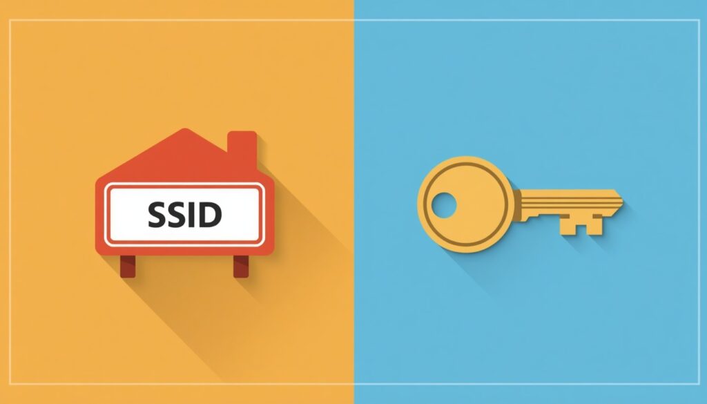 Difference between SSID and WiFi password