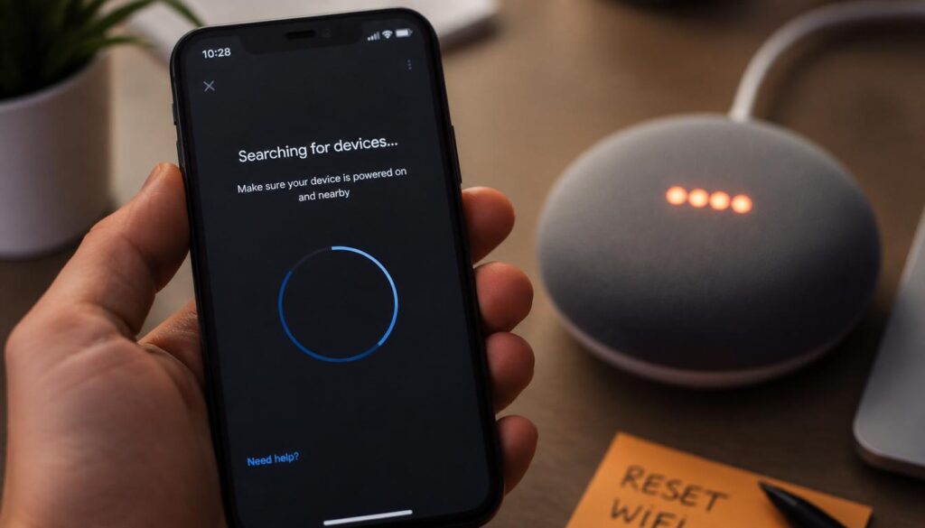 Fixing Google Home app device not found connection error