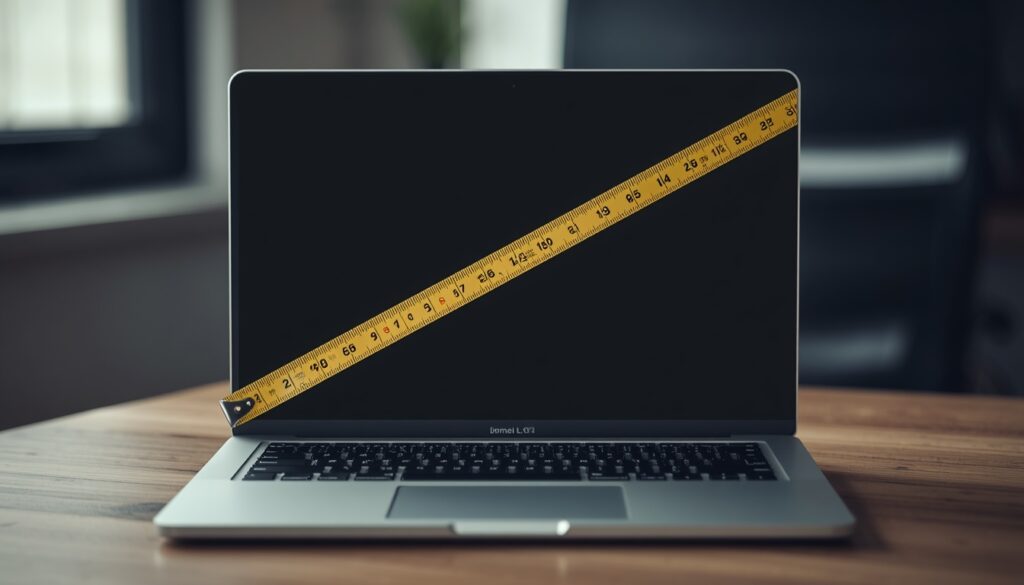 how to measure laptop screen size correctly using a measuring tape