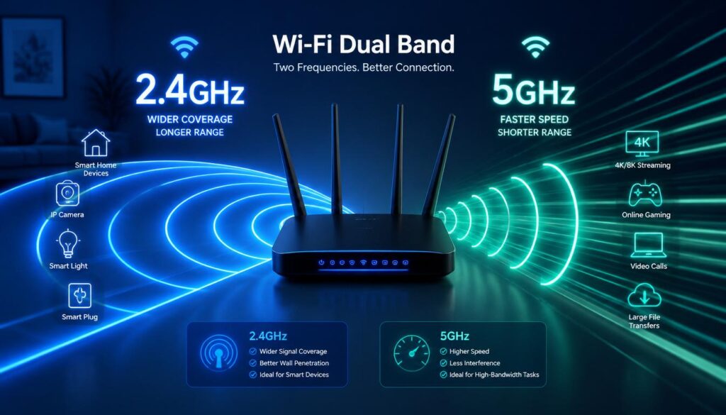 Separating 2.4GHz and 5GHz Wi-Fi bands for smart home setup