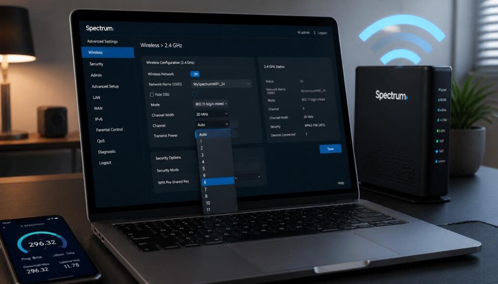 Troubleshoot Spectrum WiFi by changing WiFi channel settings
Troubleshoot Spectrum Wi-Fi