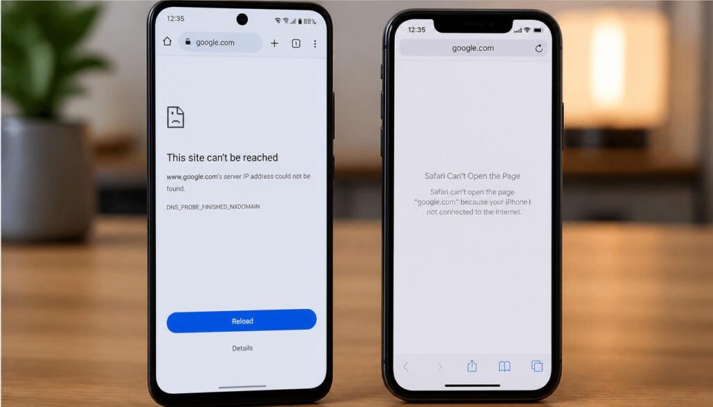 android and iphone connected to wifi but internet not working