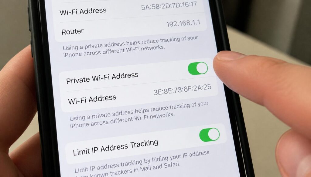 Turning off Private Wi-Fi Address on iPhone to fix connection