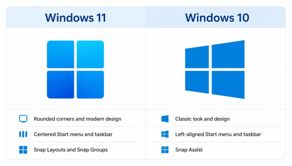 windows 11 vs windows 10 switch desktops comparison