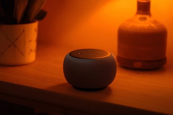Echo Dot orange setup light activated by holding the Action Button