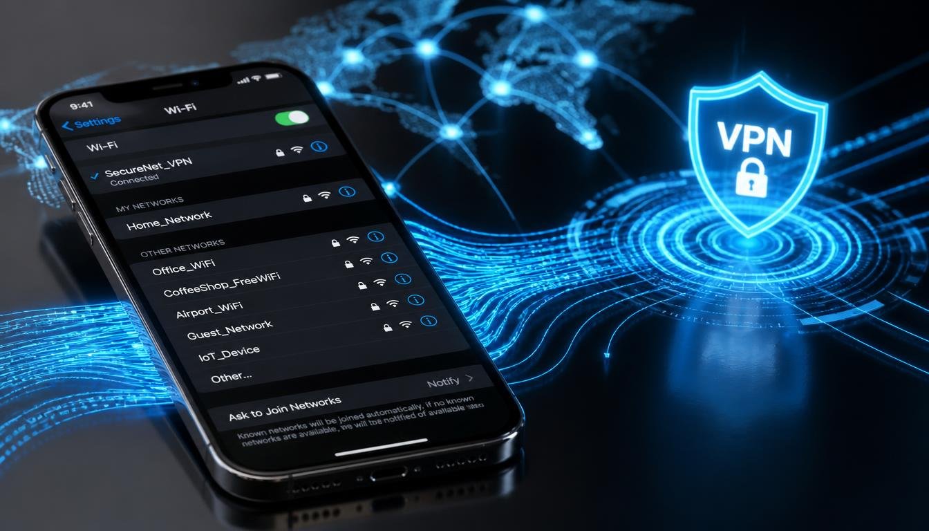 Step by step guide showing how to change IP address on iPhone using VPN, Airplane mode toggle, and manual Wi-Fi settings.