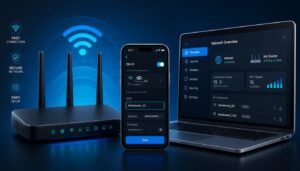 Step by step guide on how to change wifi name on router gateway using phone and laptop