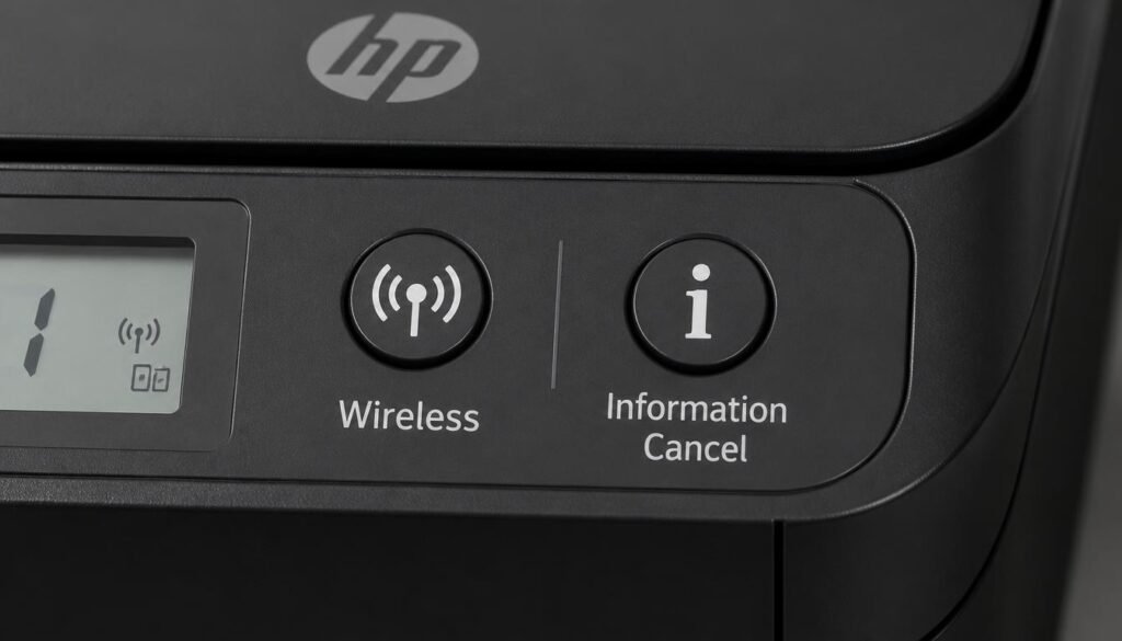 P printer wireless button combination for network report 