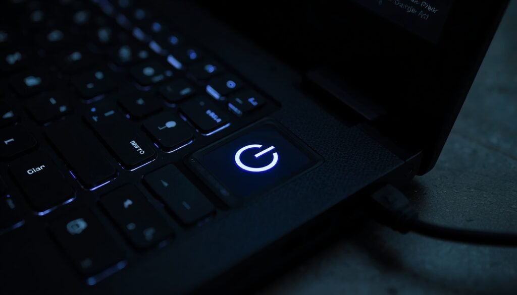 Performing a static power drain on a Lenovo laptop by holding down the power button with charger disconnected