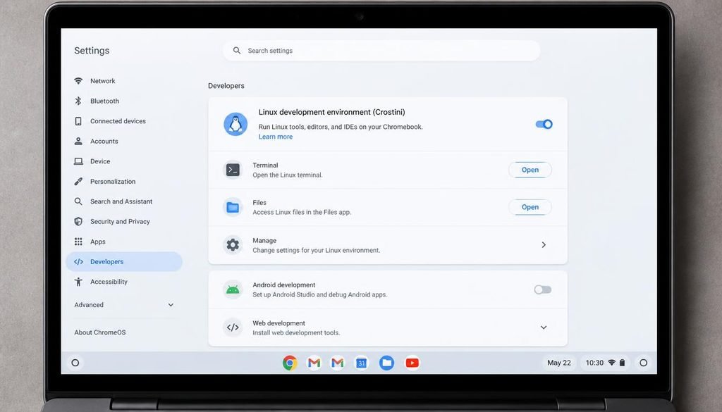 How to Install Linux on a Chromebook
Enabling Crostini Linux in Chromebook settings
