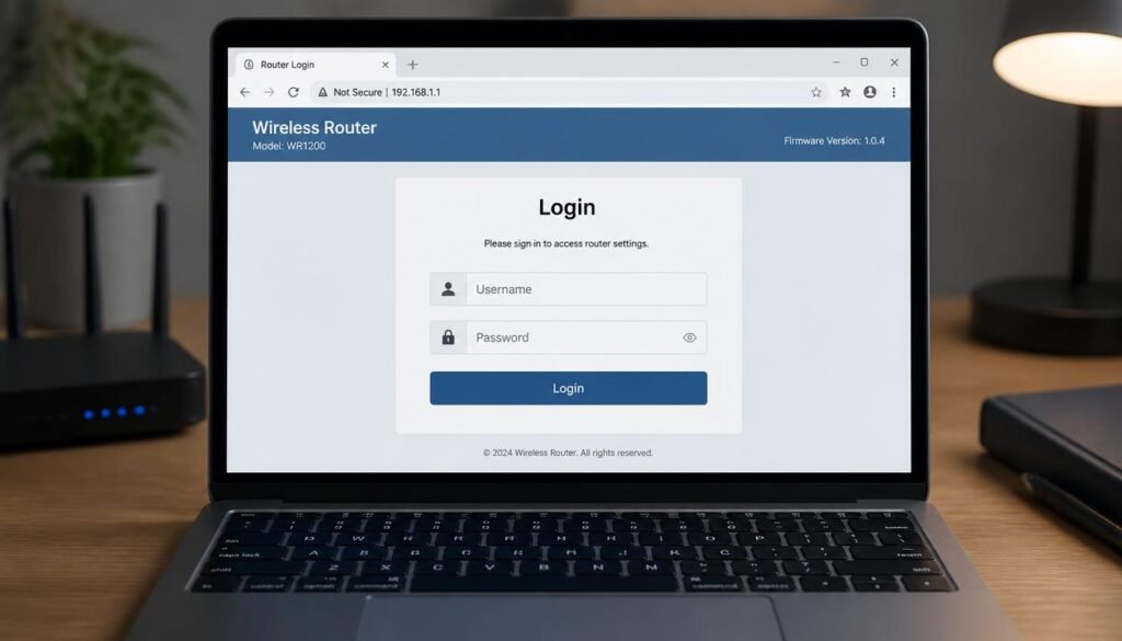 How to Access Router Settings
Router admin login page on a laptop browser